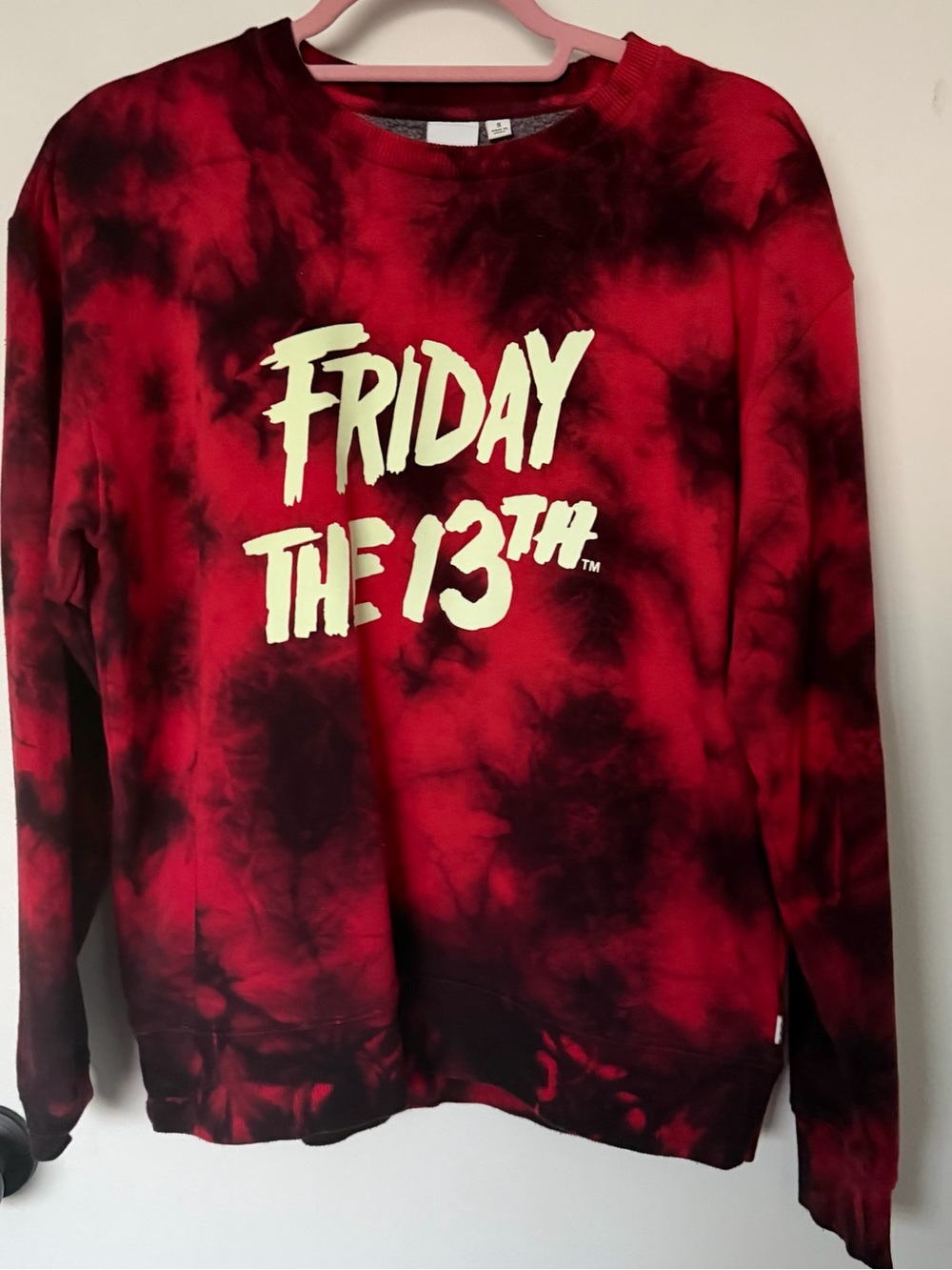 Vans Red and Black Tie-Dye 'Friday the 13th' Crewneck